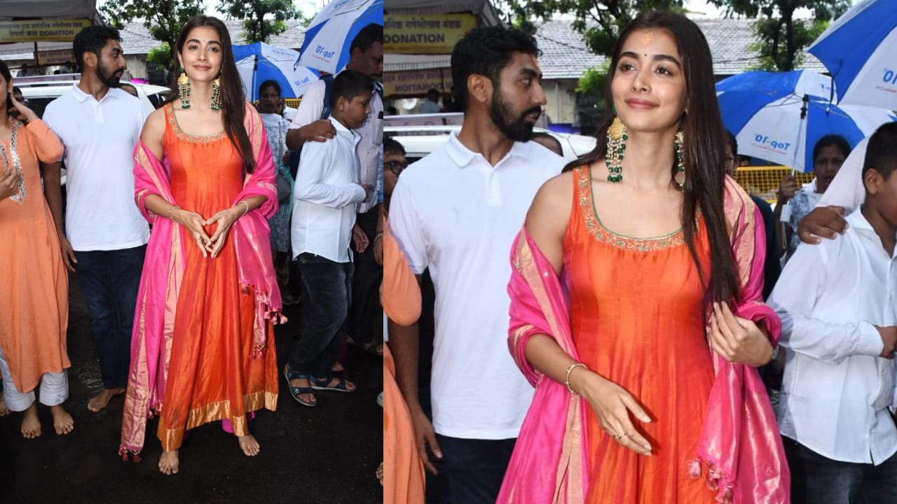 Pooja Hegde in anarkali kurta set