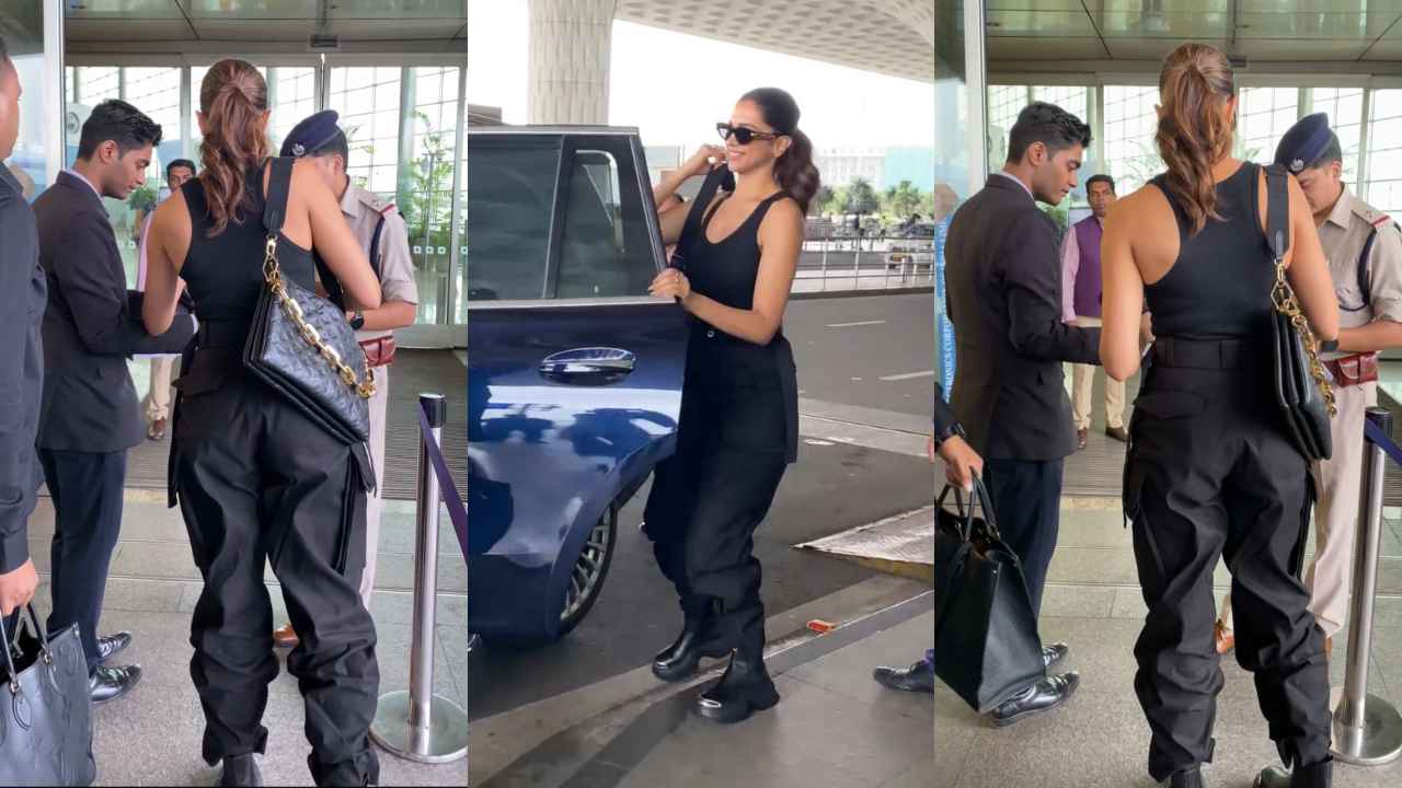 Deepika Padukone Serves Stunning All-Black Exit Airport Look As