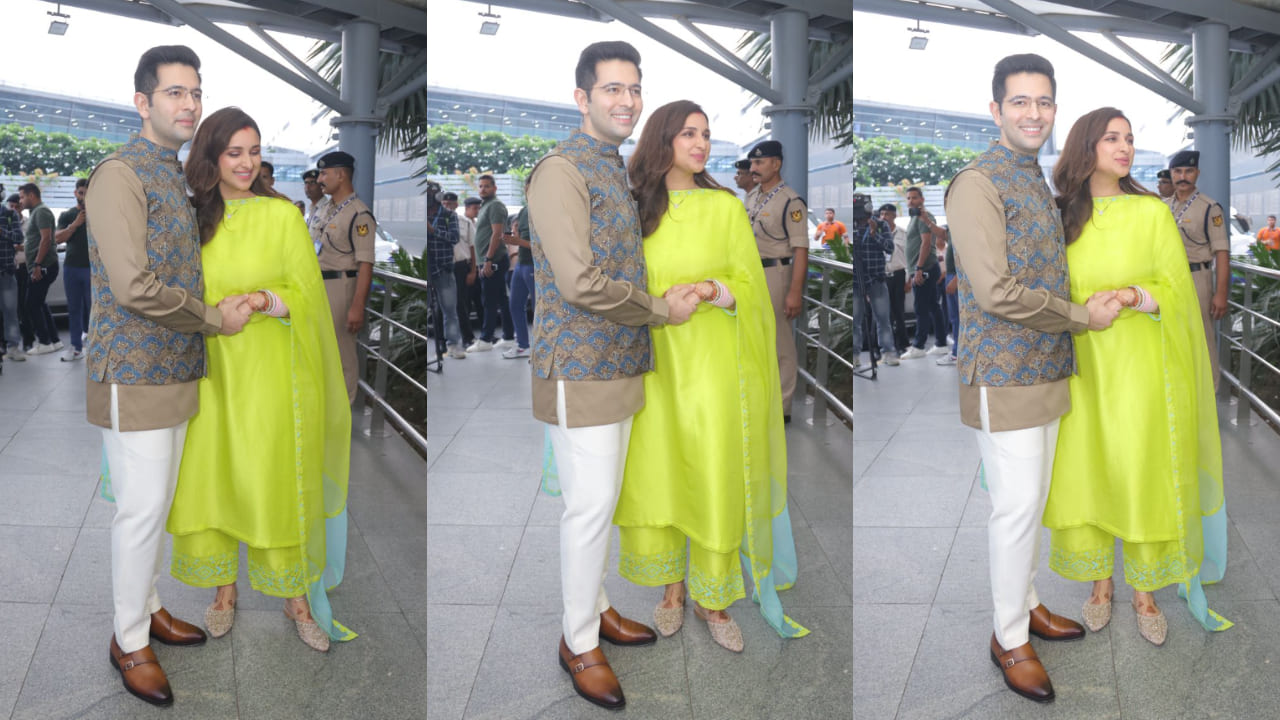 Parineeti Chopra in neon green kurta set