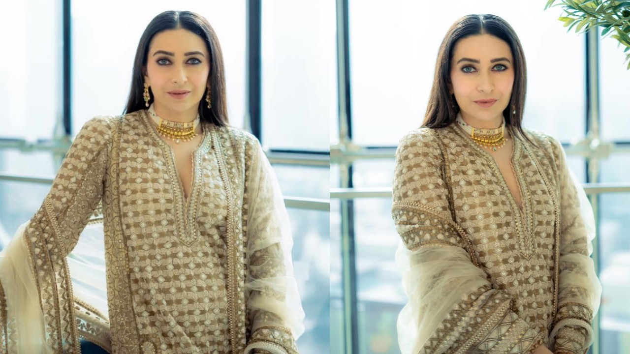 Karisma Kapoor reinforcing her place as an icon of style by wearing a kurta churidar set. (PC: Karisma Kapoor Instagram)