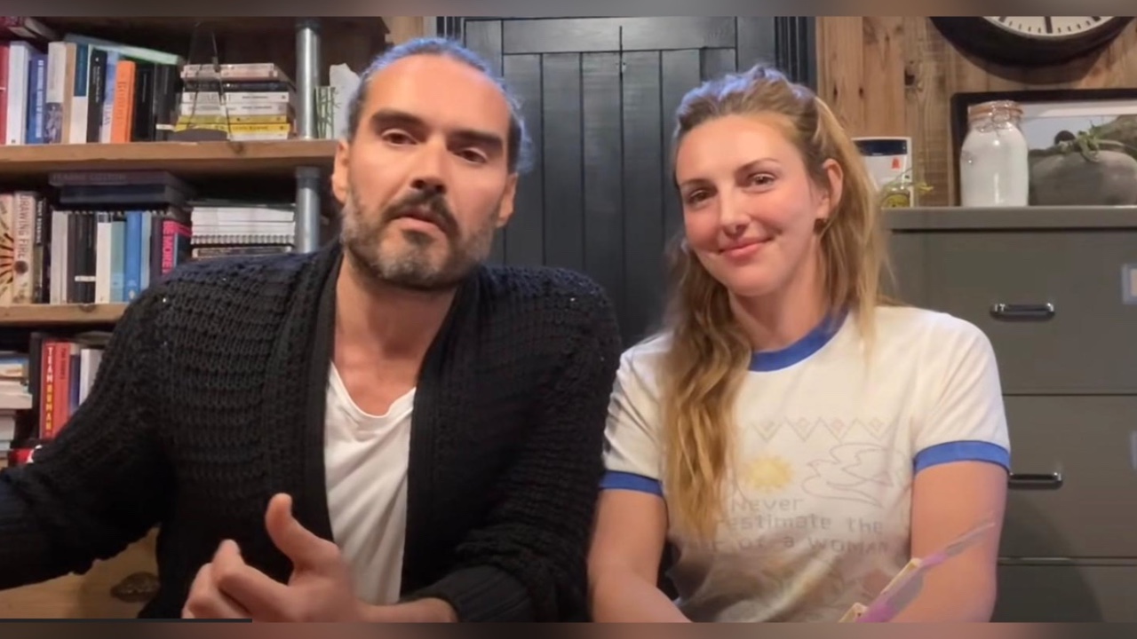 Russell Brand and Laura Gallacher (YOUTUBE/RUSSELL BRAND)