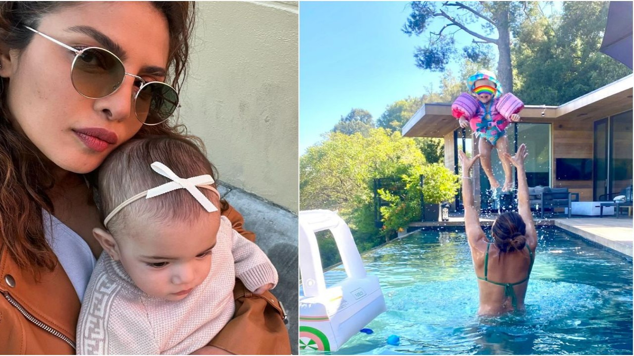 Priyanka Chopra enjoys fun time with daughter Malti in pool after giving Parineeti Chopra’s wedding a miss-PIC