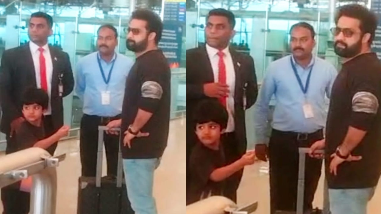 Jr NTR clicked at Hyderabad airport 