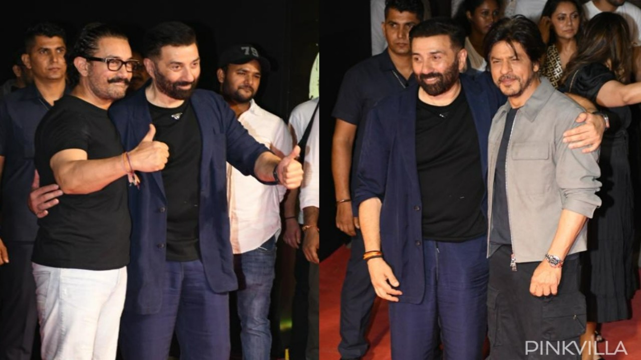 Gadar 2 bash: Sunny Deol, Shah Rukh Khan, Aamir Khan are all smiles as they pose together; Internet is in love