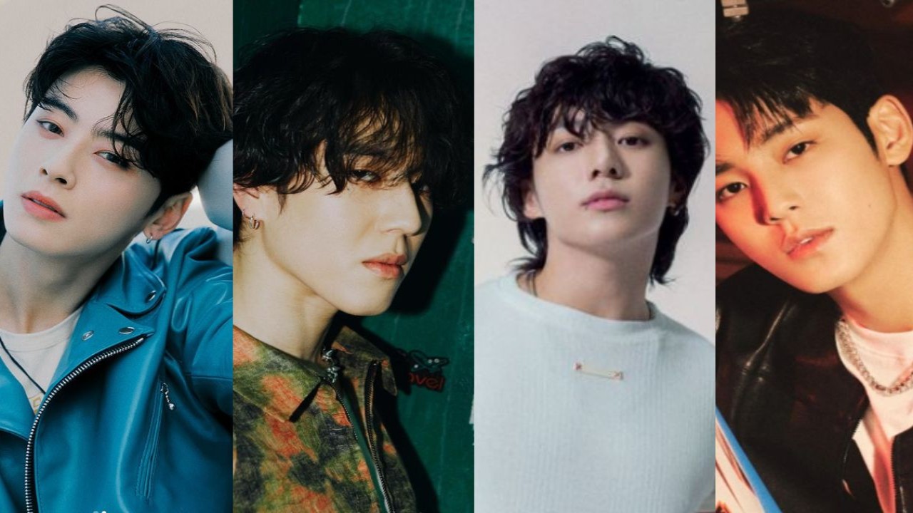 Yugyeom, Jungkook, Cha Eun Woo, Mungyu: courtesy of BIGHIT MUSIC, Pledis Entertainment, ASTRO and Yugyeom's official Instagram Yugyeom, Jungkook, Cha Eun Woo, Mungyu: courtesy of BIGHIT MUSIC, Pledis Entertainment, ASTRO and Yugyeom's official Instagram