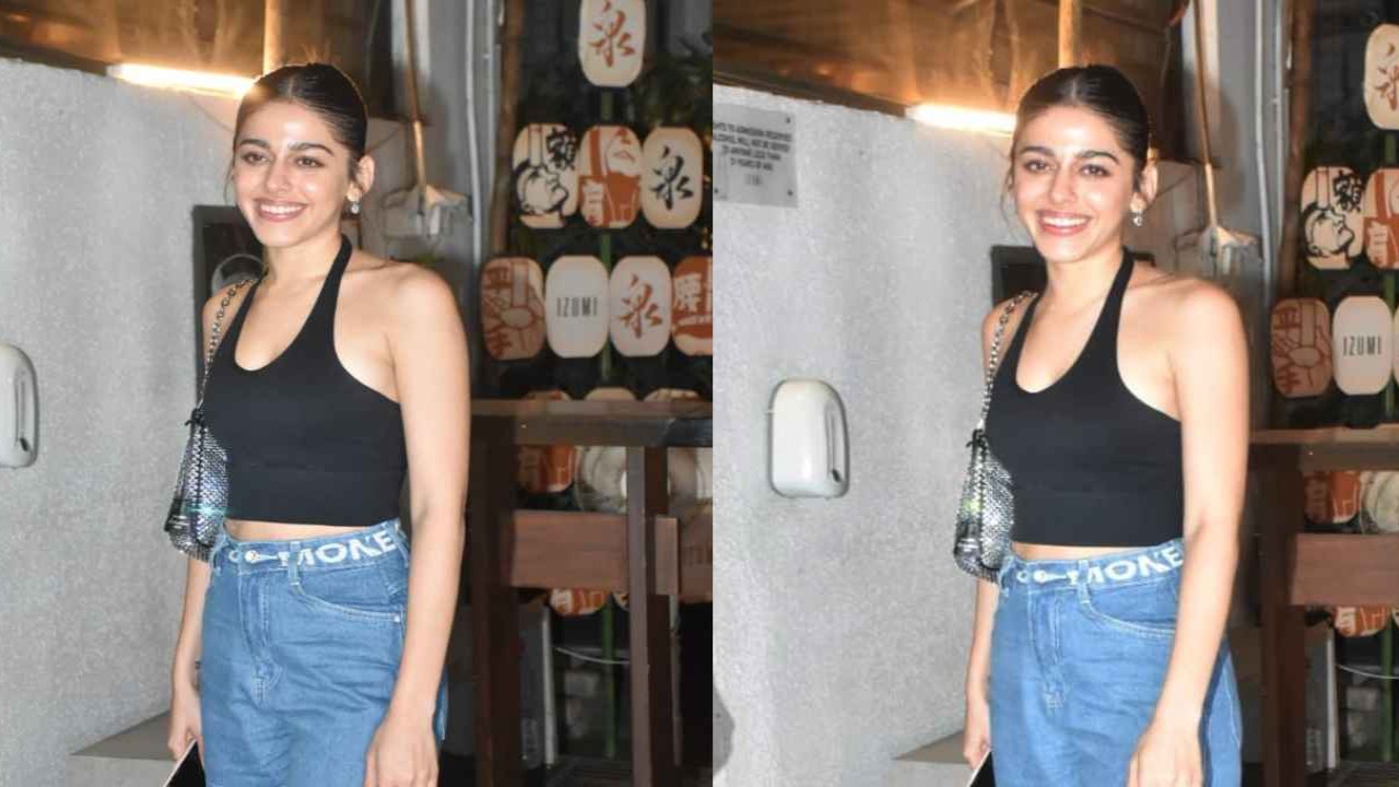 Alaya F showcases the power of accessories by upgrading her look with a Rs. 2.58 lacs crystal-studded Prada bag (PC: Viral Bhayani) alaya-f-modern-gen-z-basic-prada-stella-mccartney-style-fashion