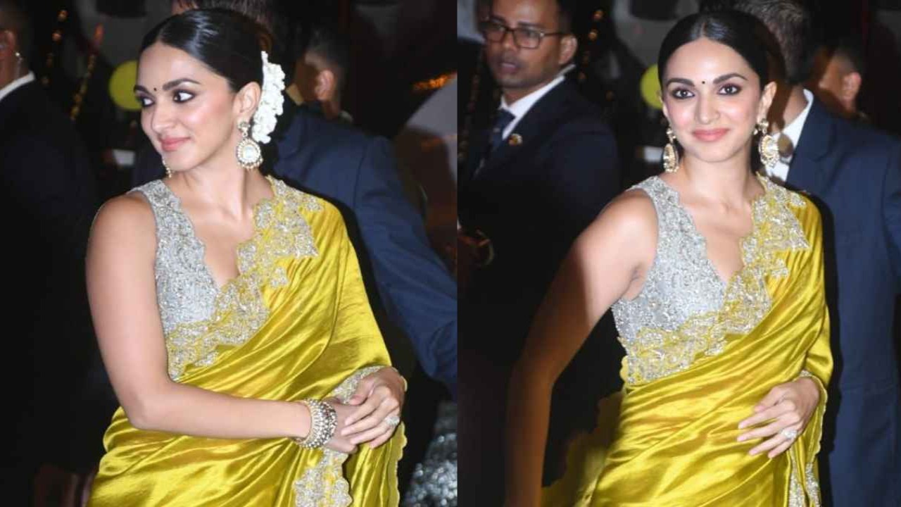 Kiara Advani's mustard saree with a blingy blouse is one to bookmark; proves she is a true fashion inspiration
