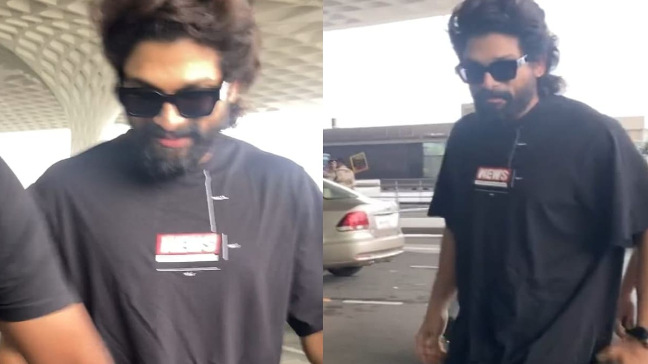 Allu Arjun clicked Mumbai airport