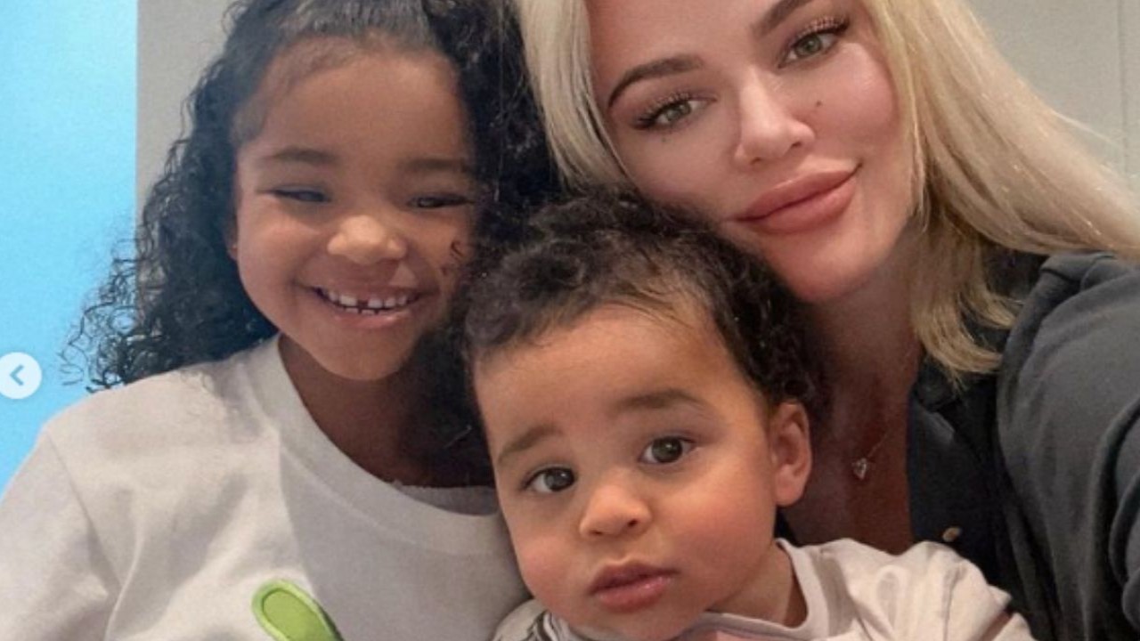 Khloe Kardashian with Tristan Jr & Rob Jr (Instagram) Instagram