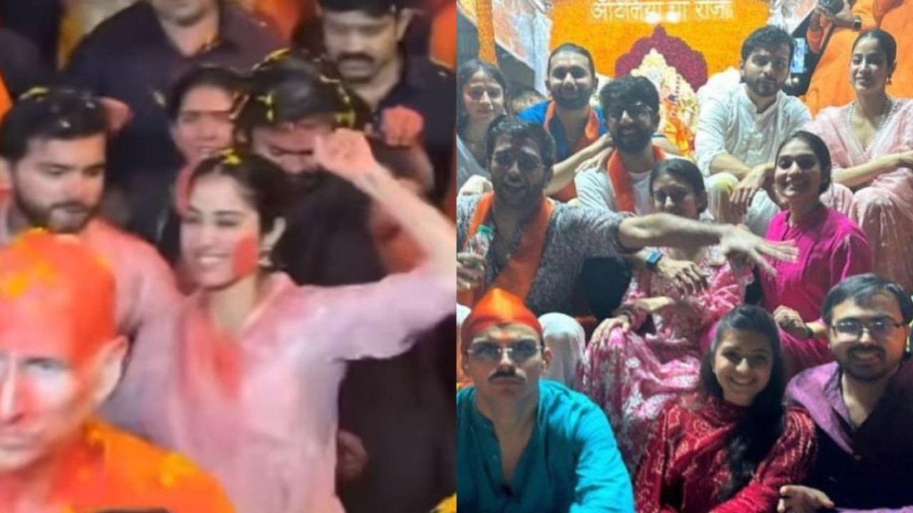 Picture courtesy: Orhan Awatramani's Instagram WATCH: Janhvi Kapoor dances her heart out with rumored boyfriend Shikhar Pahariya at Ambani’s Ganpati Visarjan