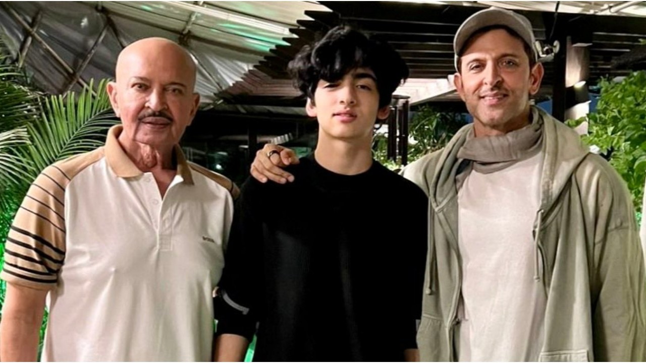 Hrithik Roshan, son Hrehaan, father Rakesh Roshan captured in three-generation moment; Sussanne Khan REACTS Hrithik Roshan, son Hrehaan, father Rakesh Roshan captured in three-generation moment; Sussanne Khan REACTS