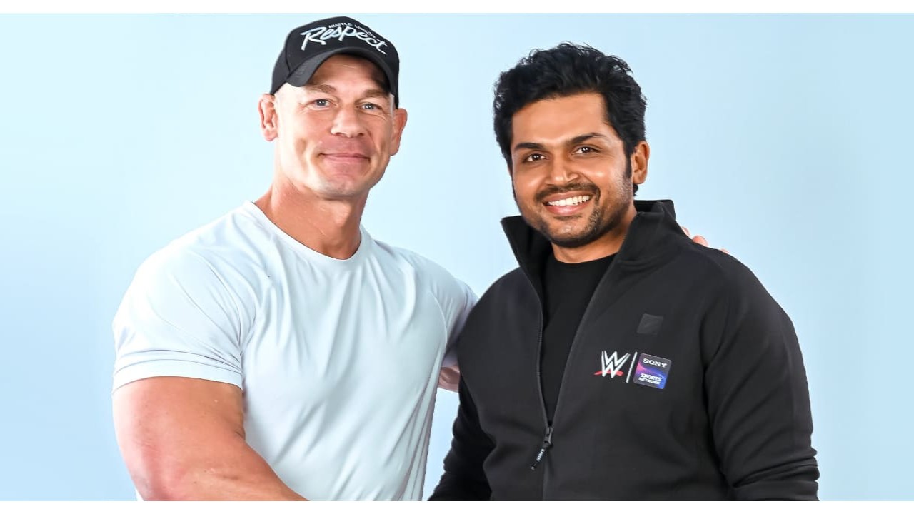 Karthi and John Cena spent some quality time in Hyderaba and shared their picture in social media.