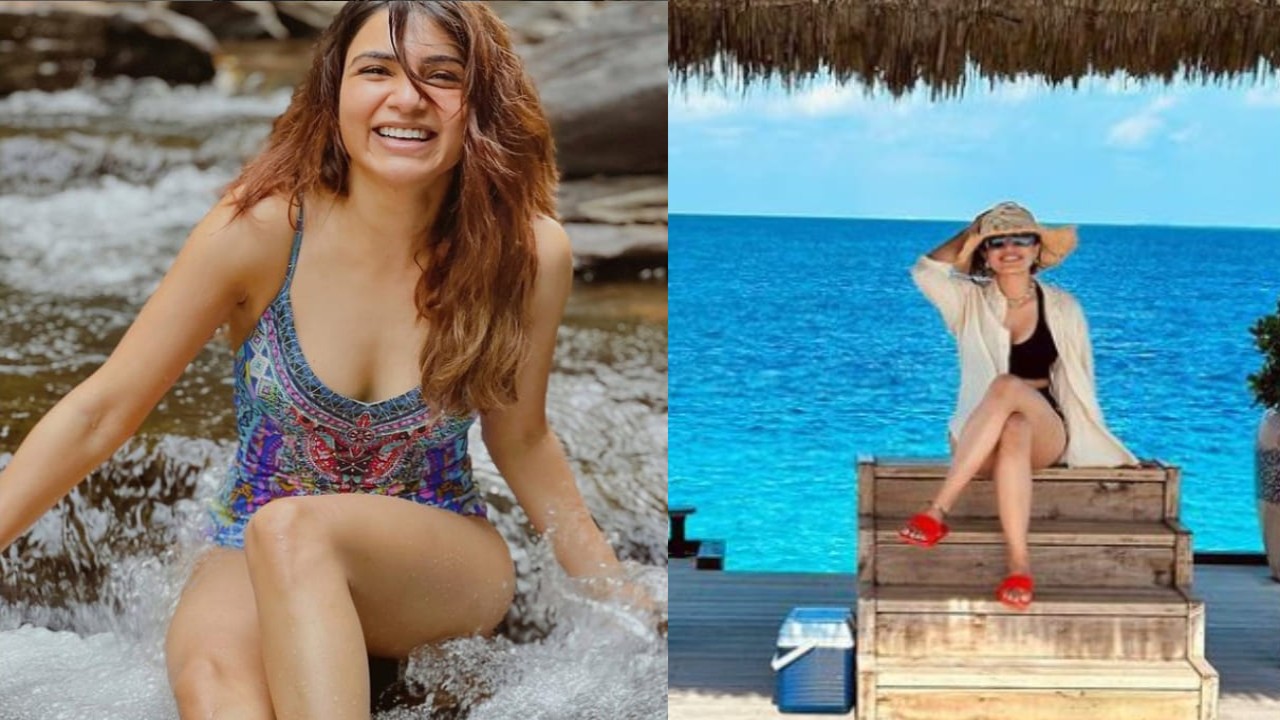 Samantha Ruth Prabhu and Rashmika Mandanna in swimsuit