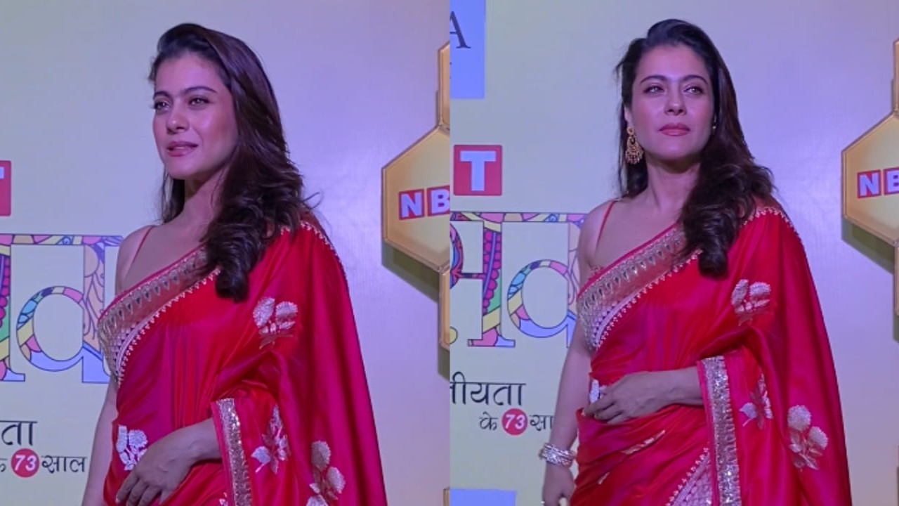 Kajol Devgn in Anita Dongre's handwoven Banarsi saree is the perfect choice for the wedding season