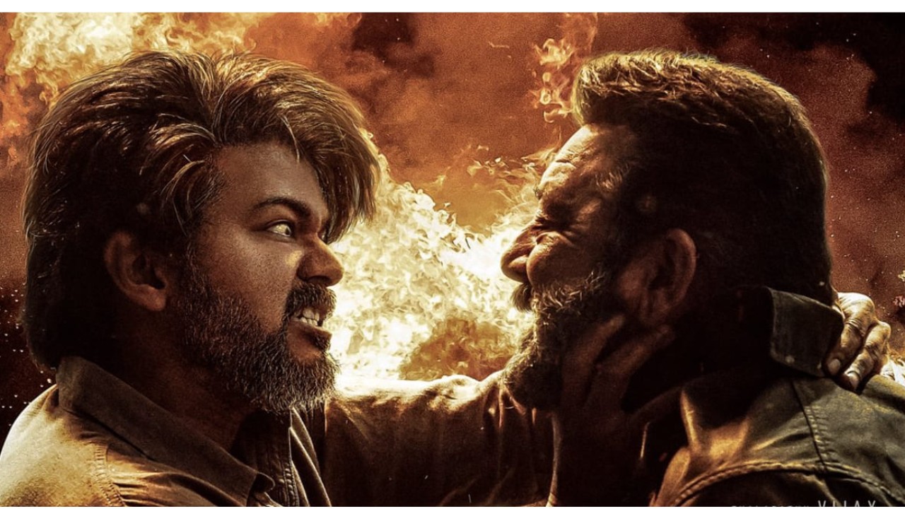 Leo Hindi: Thalapathy Vijay and Sanjay Dutt lock heads, face off for epic battle in NEW poster (PC: Seven Screen Twitter) Thalapathy Vijay and Sanjay Dutt Leo Hindi poster