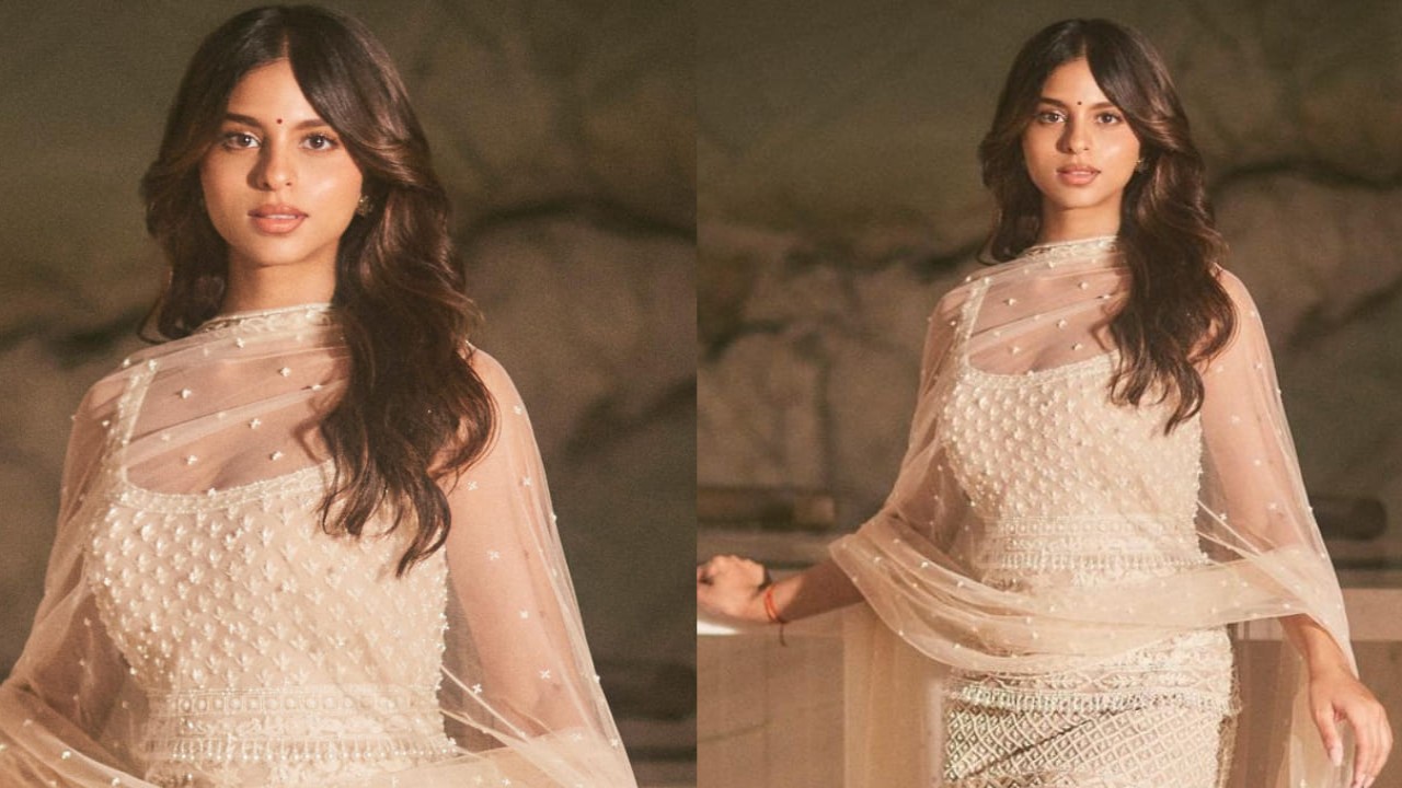 Suhana Khan SLAYS in Falguni Shane Peacock’s white kurta churidar set, perfect for intimate home festivities. (PC: Suhana Khan Instagram) Suhana Khan SLAYS in Falguni Shane Peacock’s white kurta churidar set, perfect for intimate home festivities. (PC: Suhana Khan Instagram)