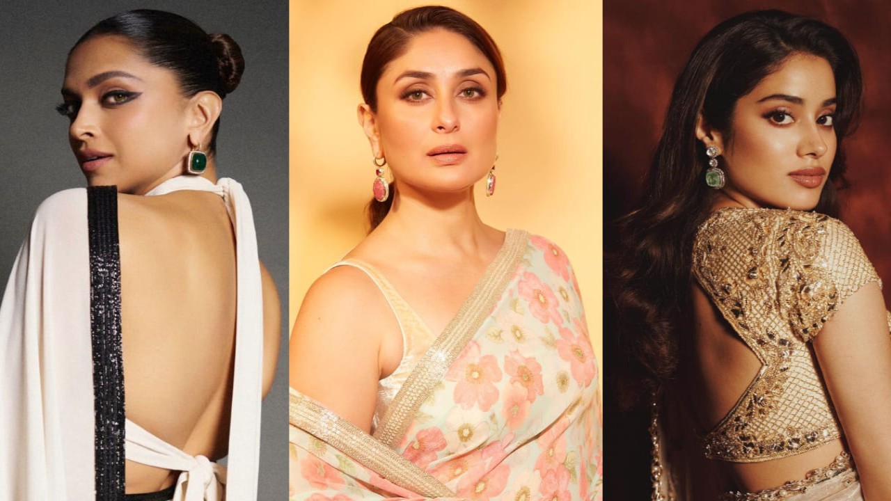Elevate your look with stone-studded celeb-approved earrings. (PC: Kareena Kapoor Khan, Deepika Padukone and Janhvi Kapoor Instagram) Elevate your look with stone-studded celeb-approved earrings. (PC: Kareena Kapoor Khan, Deepika Padukone and Janhvi Kapoor Instagram)
