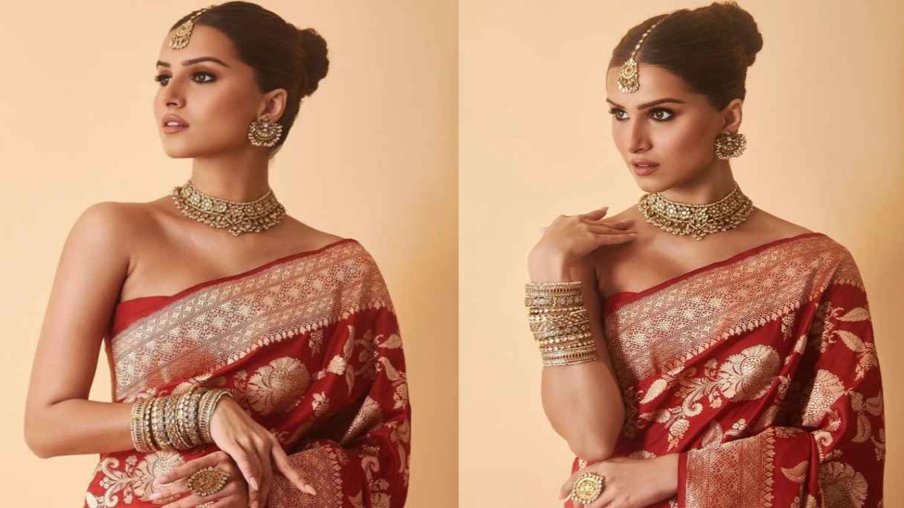 tara-sutaria-apurva-red-saree-ekaya-banaras-karva-chauth-bollywood-style-fashion