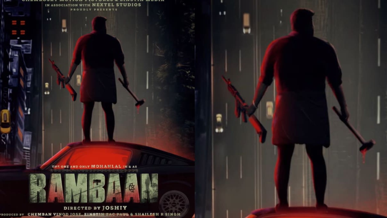 Ramban: Mohanlal dan Joshi bersatu kembali setelah bertahun-tahun drama aksi;  Poster gerak di luar