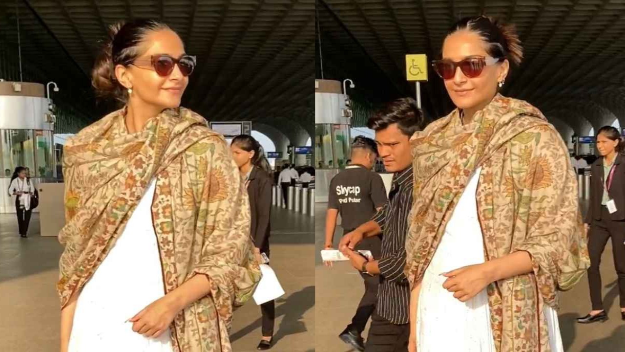 sonam-kapoor-ahuja-airport-style-hermes-birkin-bag-ethnic-anarkali-suit-shawl-fashion