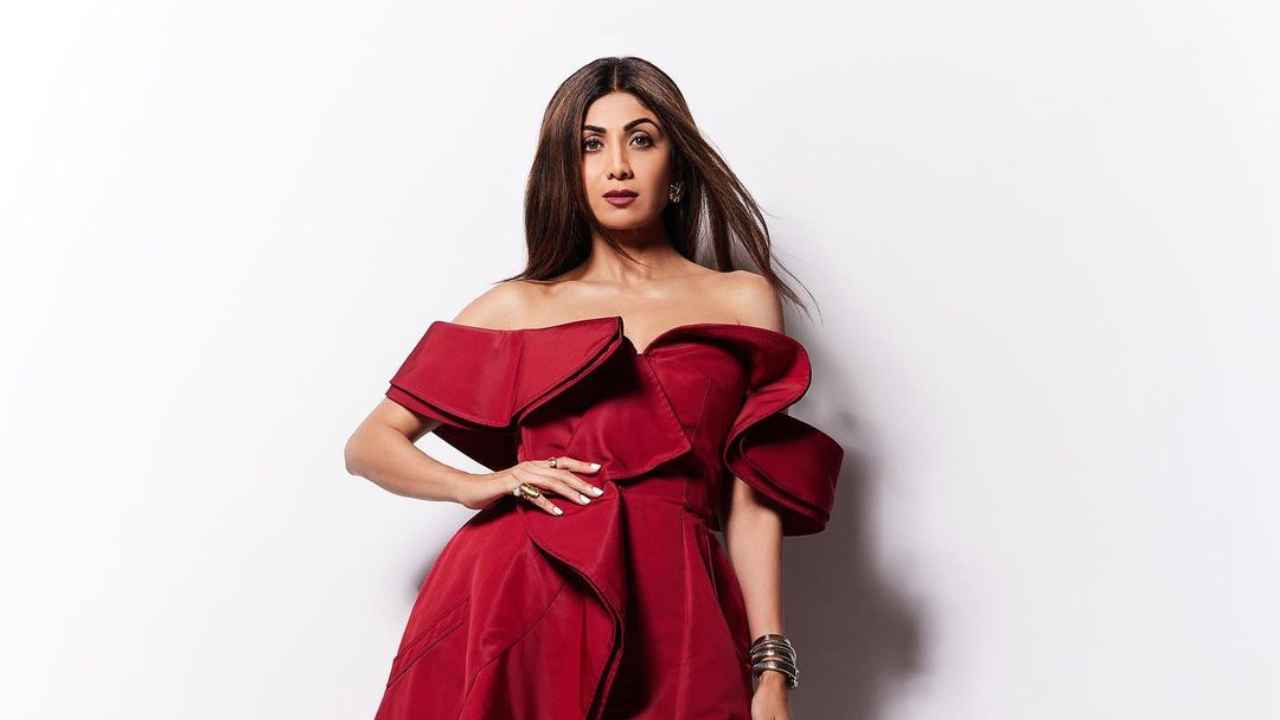 Shilpa Shetty looks incredible in Alexander McQueen dress with off-shoulder design and asymmetrical edges