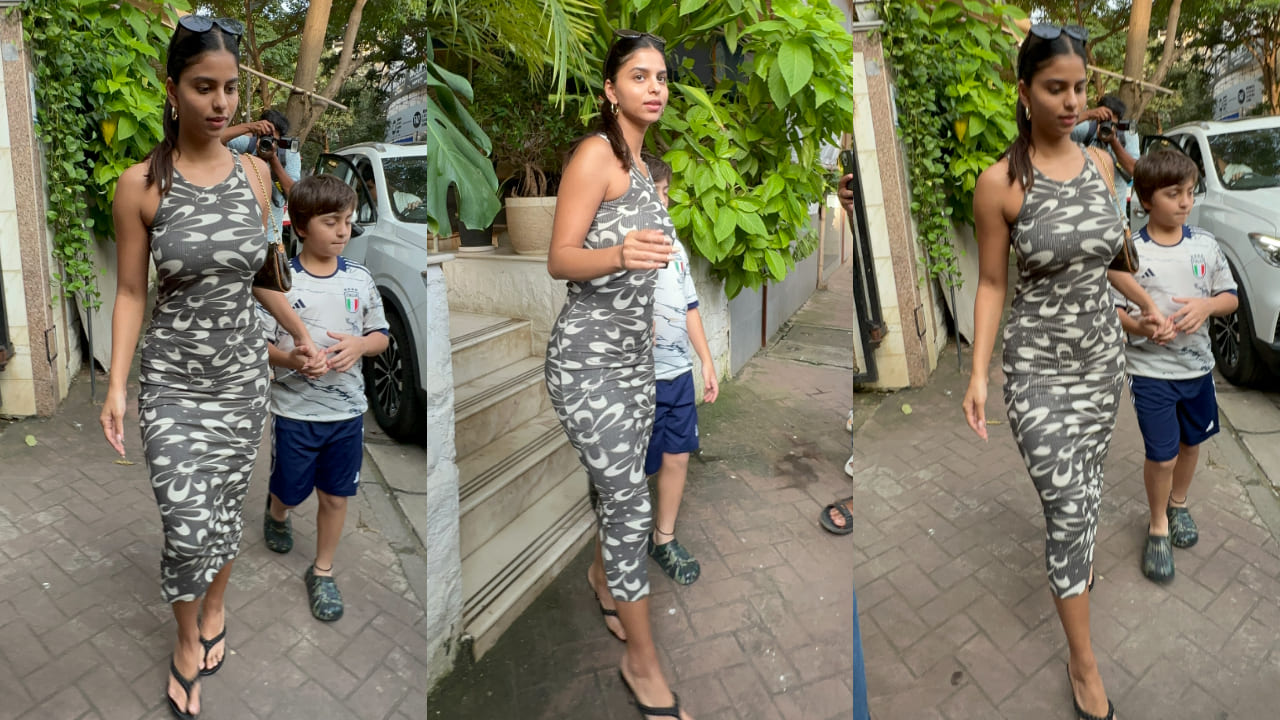 Suhana Khan stuns in long maxi dress