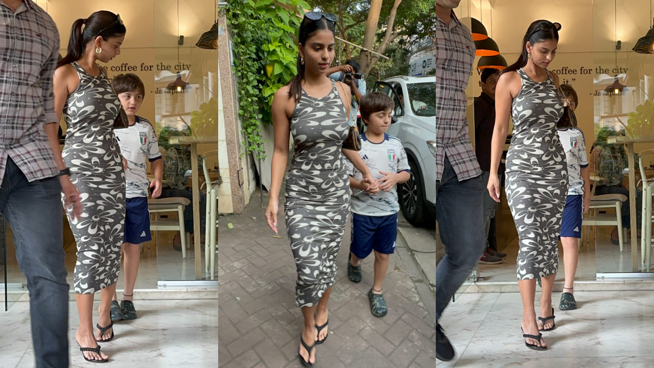 Suhana Khan stuns in long maxi dress