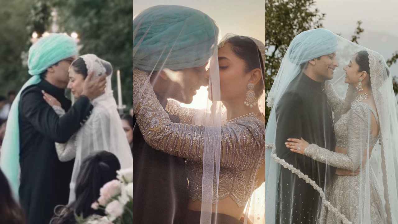 Mahira Khan chooses Faraz Manan’s embroidered lehenga with delicate veil for her fairytale wedding (PC: Shahbaz Shazi,  Izzah Shaheen Malik)
