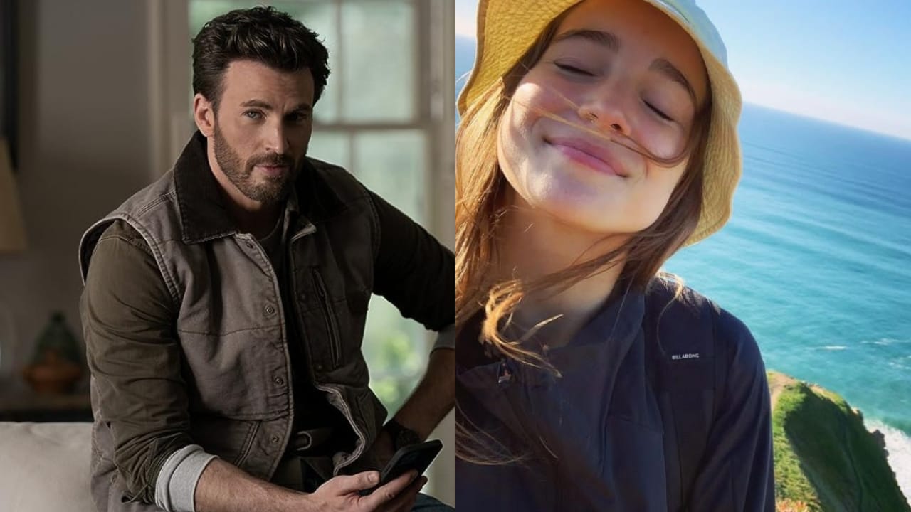 Chris Evans and Alba Baptista (IMDb and Instagram)