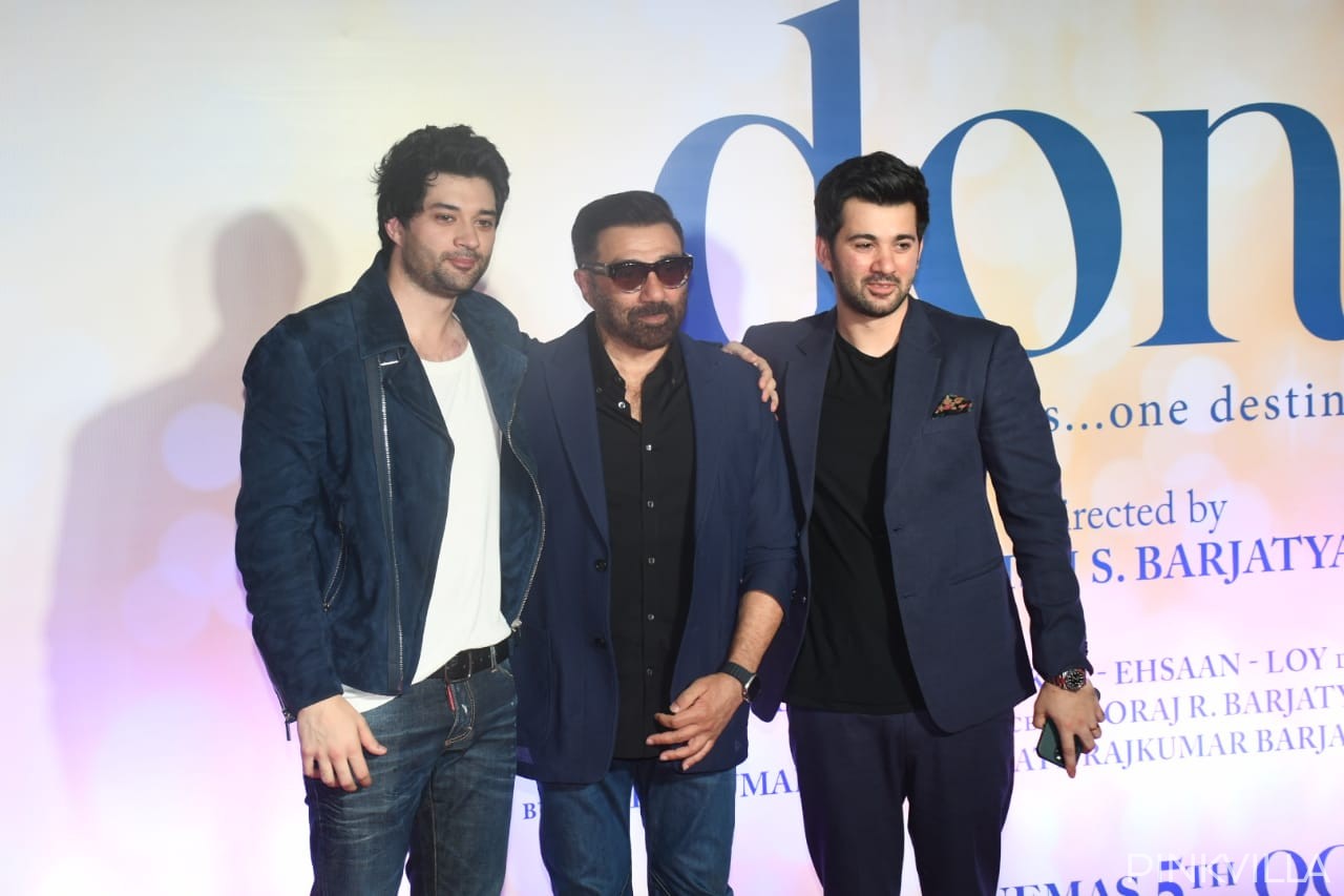 Sunny Deol with Rajveer Deol and Karan Deol