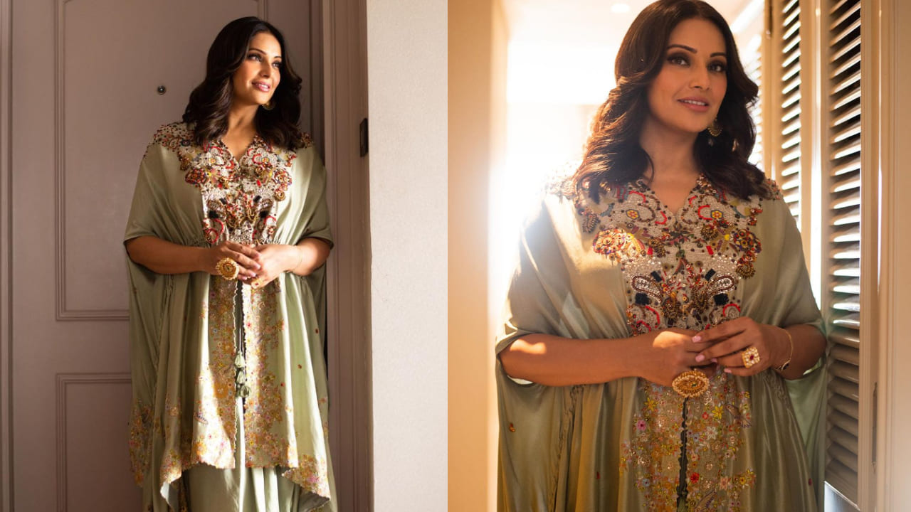 Bipasha Basu looks gorgeous in the pastel green ensemble