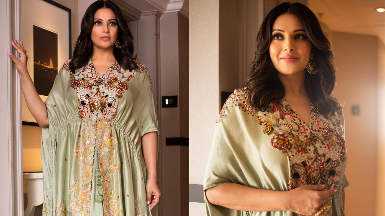 Bipasha Basu looks gorgeous in the pastel green ensemble