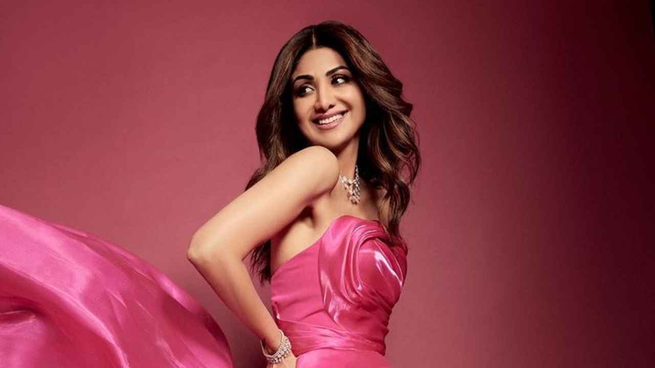 Shilpa Shetty's embracing her inner Barbie in strapless pink Gaby Charbachy gown with a sultry thigh-high slit