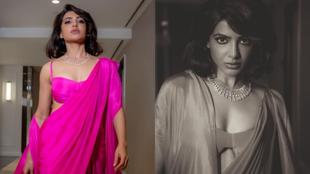 Samantha Ruth Prabhu modernizes timeless pink saree with an intriguing caped twist