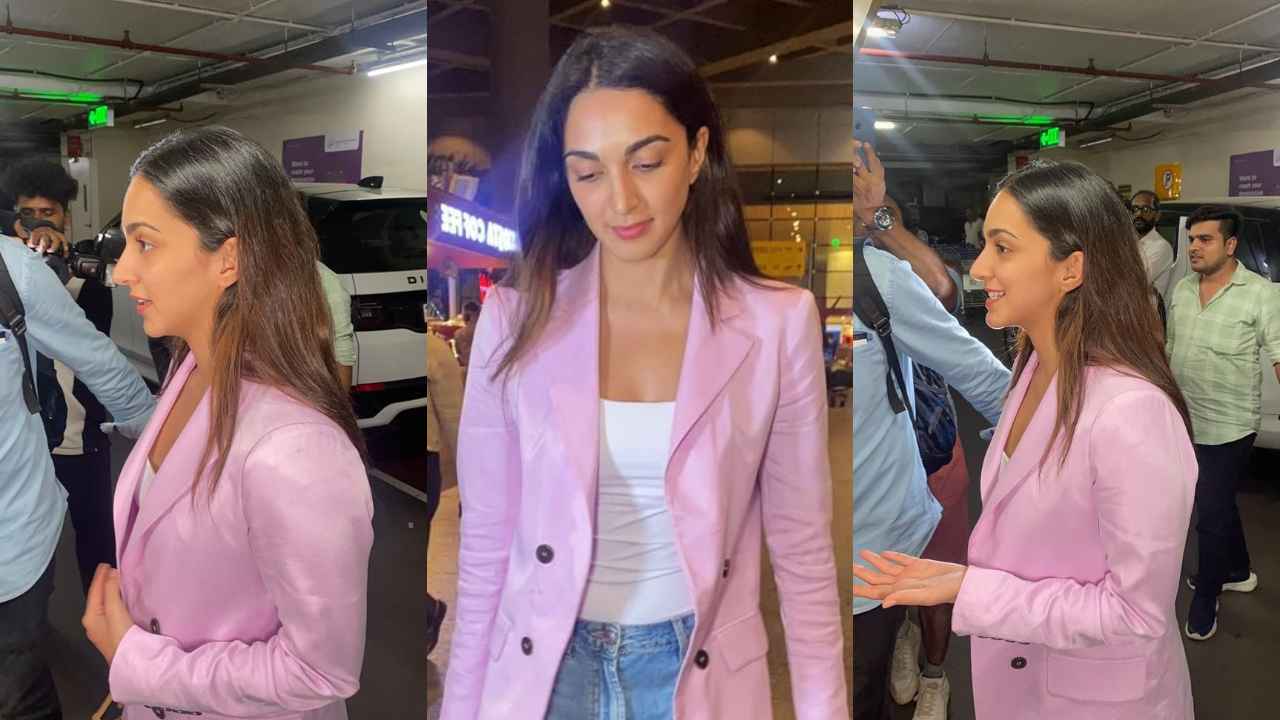 Kiara Advani blends varied aesthetics in her airport look; Adds Rs. 4,20,000 statement Fendi bag (PC: Viral Bhayani)