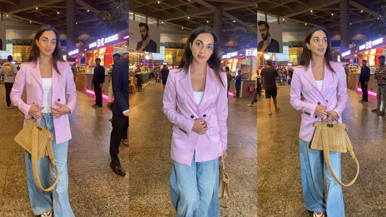 Kiara Advani blends varied aesthetics in her airport look; Adds Rs. 4,20,000 statement Fendi bag (PC: Viral Bhayani)