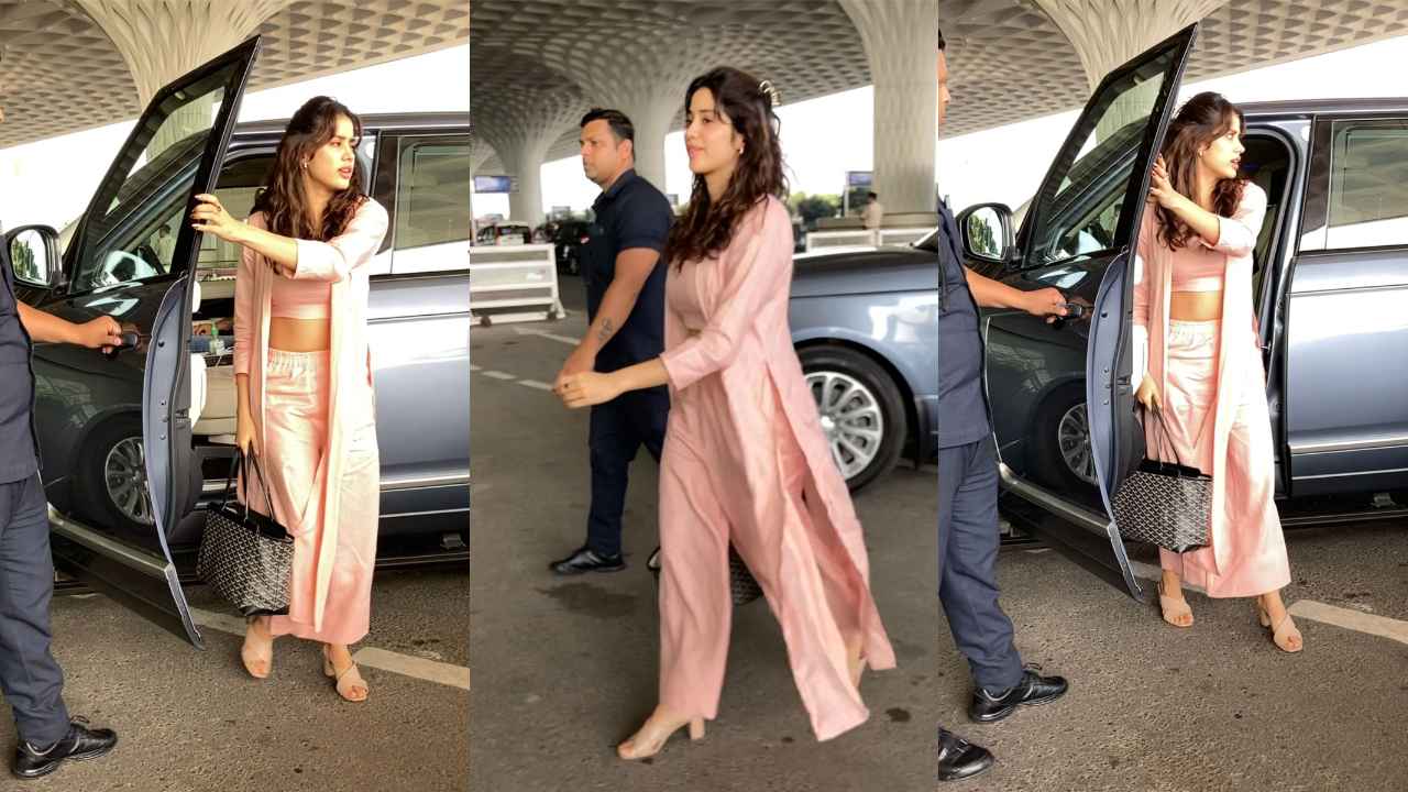 Janhvi Kapoor pairs her athleisure look with St. Louis Goyard tote