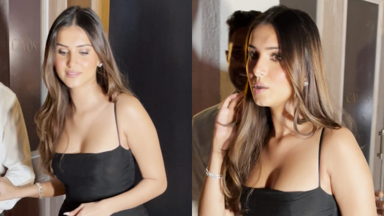 Tara Sutaria exudes beauty in a black body-hugging maxi dress