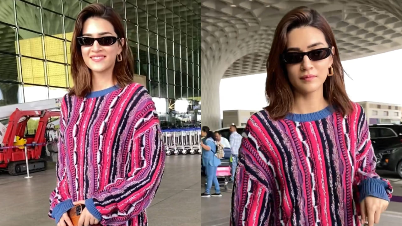 Kriti Sanon’s deep ribbed jumper and jeans