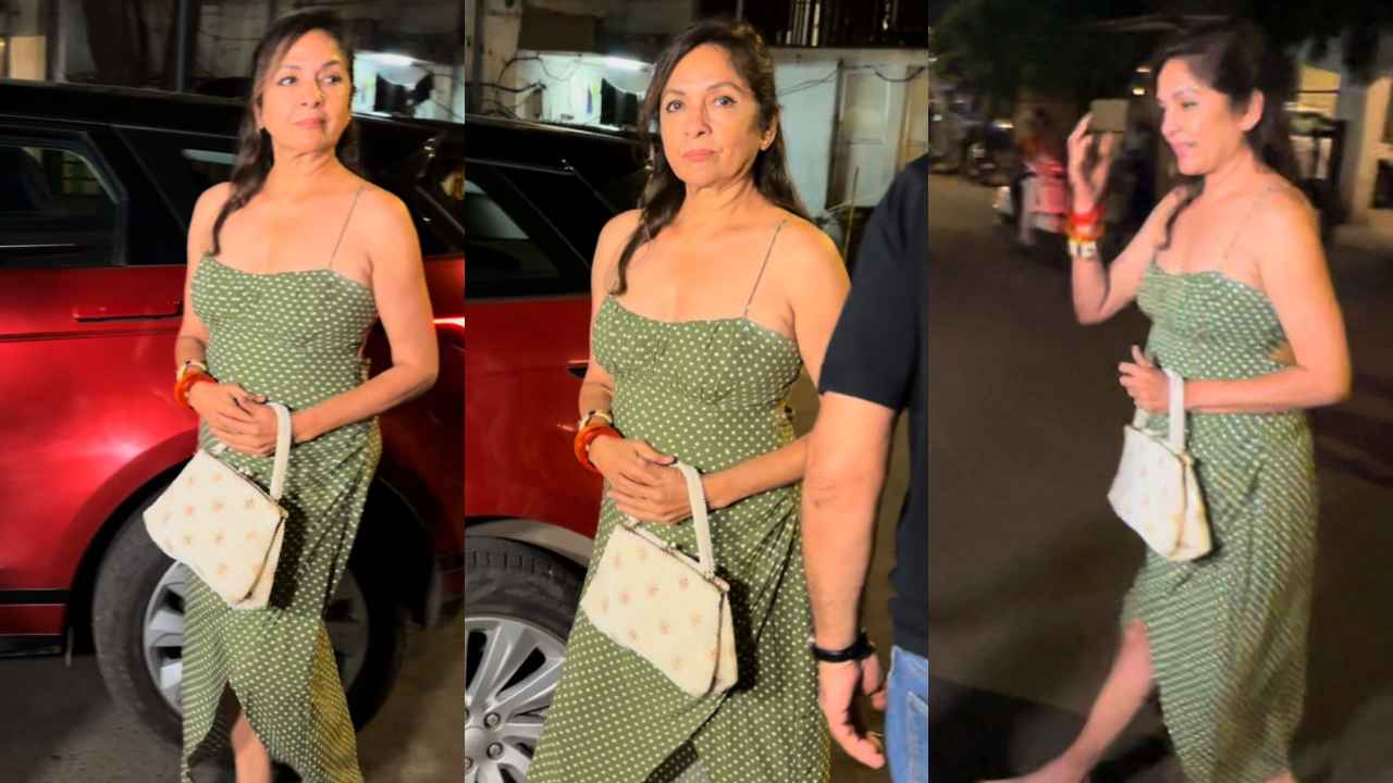 Neena Gupta looks HOTTER THAN EVER in green polka-dotted dress with side slit; Redefines age is just a number (PC: Manav Manglani)