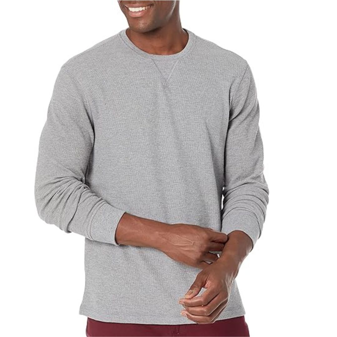 Amazon Essentials Men's Long-Sleeve Slub Thermal Crewneck Amazon Essentials Men's Long-Sleeve Slub Thermal Crewneck