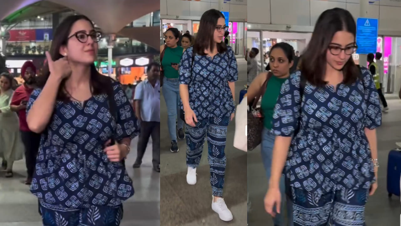 Sara Ali Khan redefines airport fashion with comfort and sass in blue co-ord set