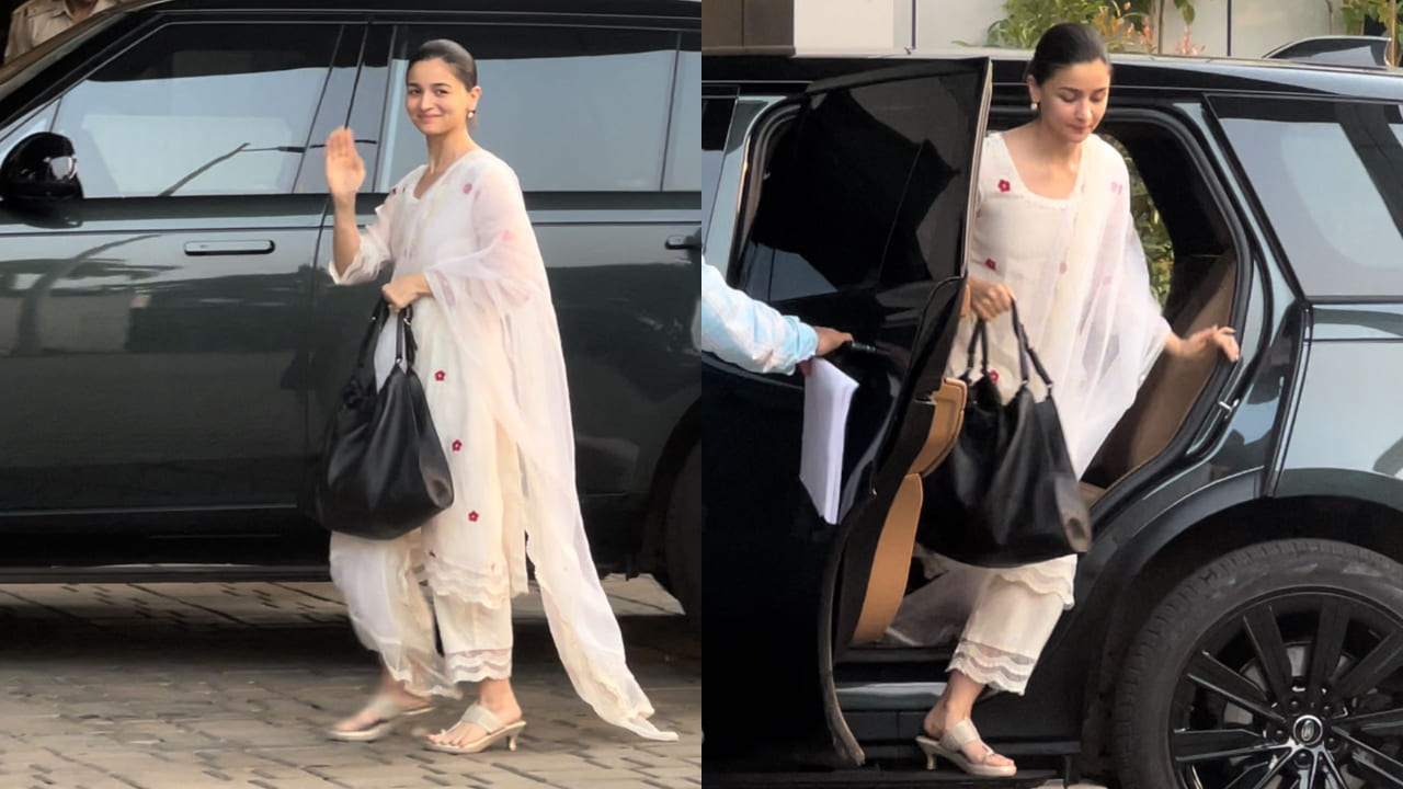 Alia Bhatt in ivory white kurta set