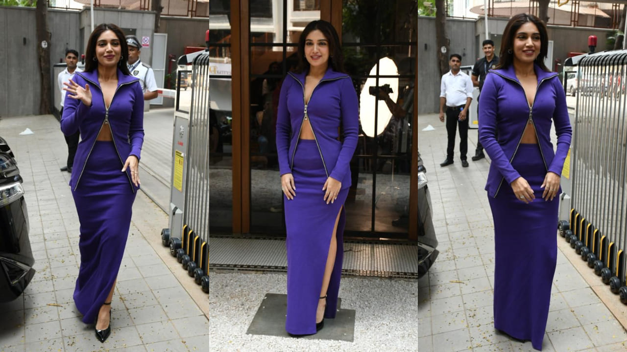 Bhumi Pednekar serves fashion goals as she steps out in a purple co-ord set