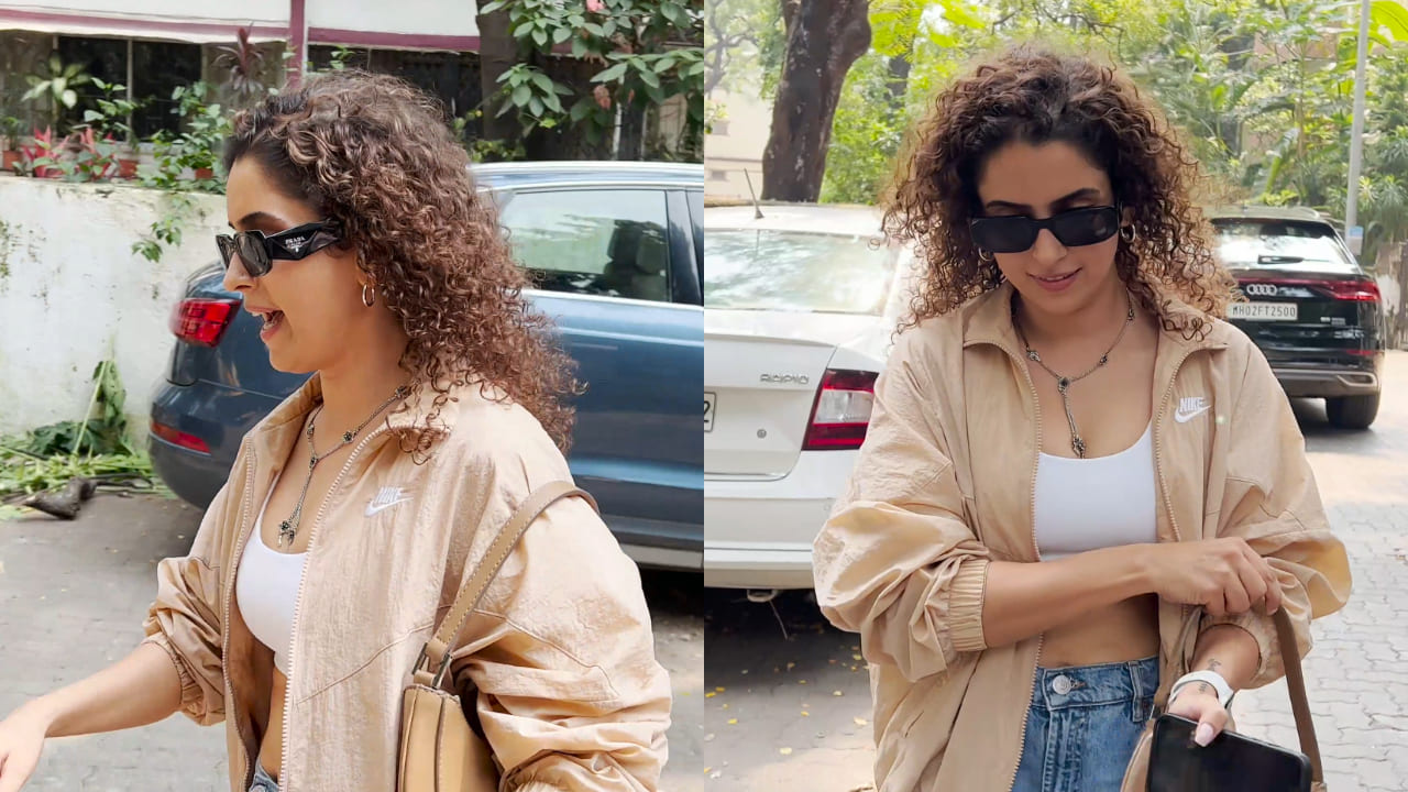 Sanya Malhotra exudes casual elegance with basic crop top, jacket and jeans