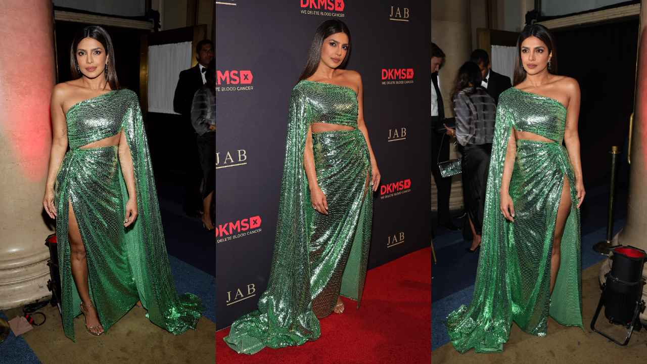 Priyanka Chopra Jonas channels her inner green goddess in Valentino’s gown; Elicits awe at DKMS Gala 2023 (PC: Getty Images)