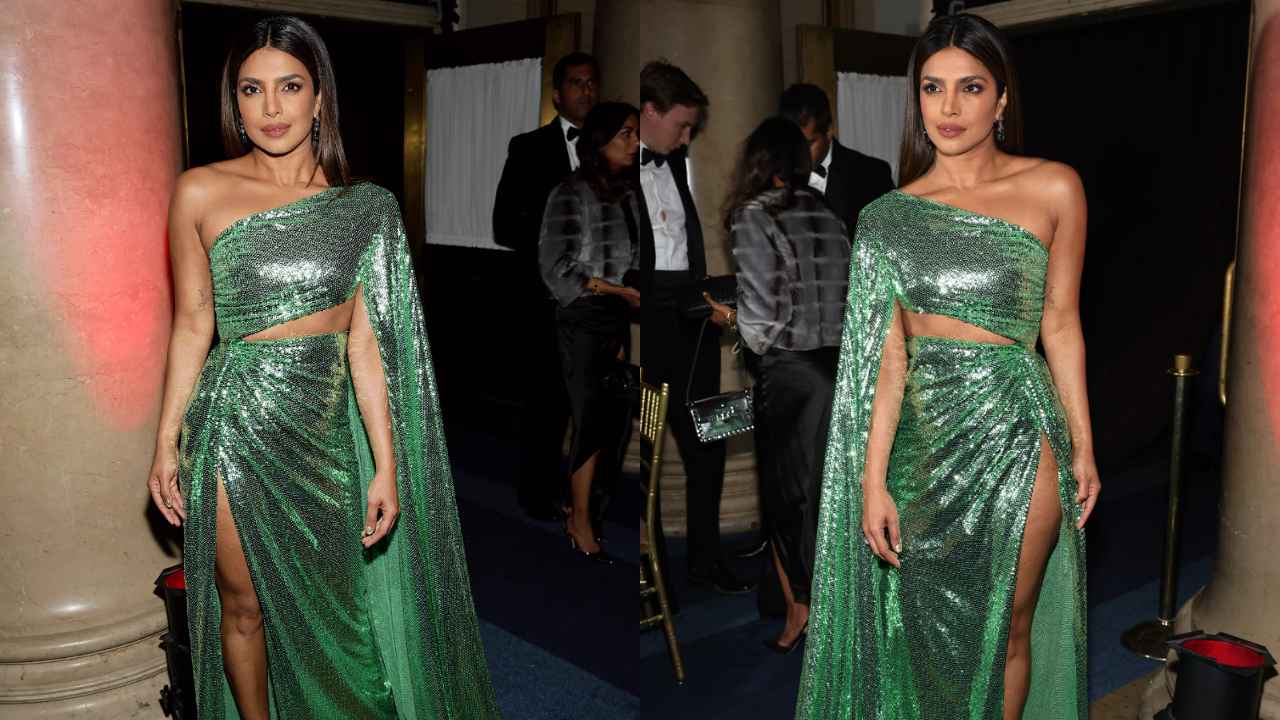 Priyanka Chopra Jonas channels her inner green goddess in Valentino’s gown; Elicits awe at DKMS Gala 2023 (PC: Getty Images)