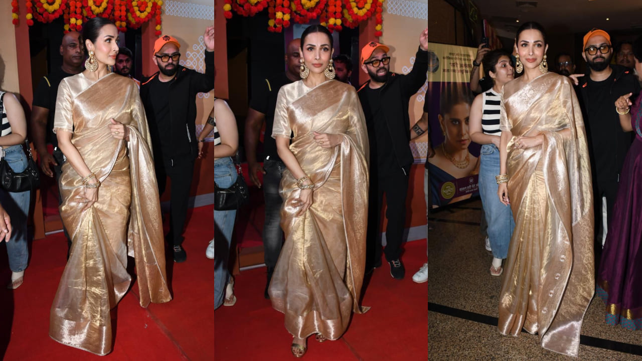 Malaika Arora’s sheer tissue saree look