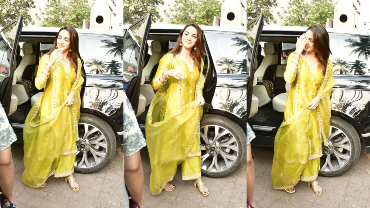 Kiara Advani in lime green kurta set