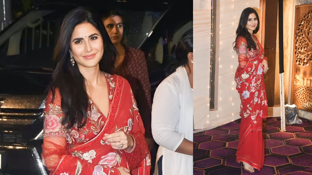 Katrina’s gorgeous red saree